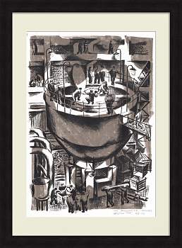 Строительство Сургутской ГРЭС. Советская автолитография Строительство Сургутской ГРЭС. Советская автолитография