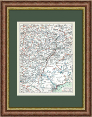 Карта Поволжья с историческими данными, редкость