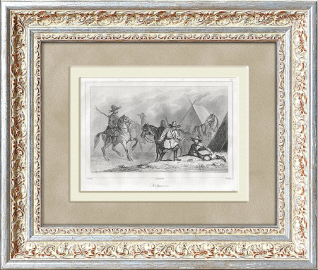 Киргизы, старинная гравюра, 1838 г.