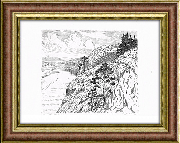 Русский север, Карелия. Авторский офорт