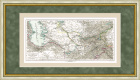 Средняя Азия и Закаспийская железная дорога, антикварная карта, редкость, 1889 г.