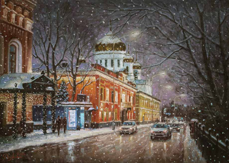 Кружатся снежинки над городом тихо, Гоголевский бульвар