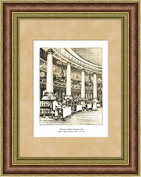 Советская столовая, литография 1921 г.