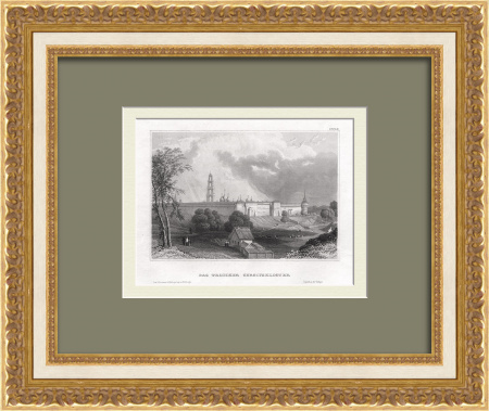 Троице-Сергиева лавра, Сергиев Посад. Старинная гравюра 19 века