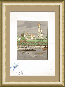 Московский Кремль. Соборы. Авторская гравюра Московский Кремль. Соборы. Авторская гравюра