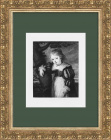 Портрет девочки у дерева. Антикварный офорт с картины П. Рубенса