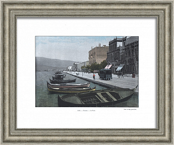 Порт Измир, Турция. Старинная, редкая фототипия