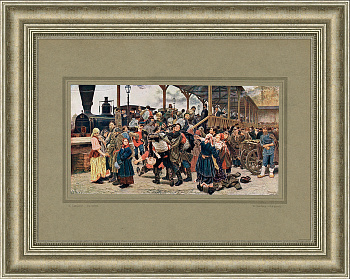 На войну. Репродукция с картины К. Савицкого