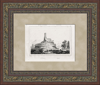 Грузия, город Сурами. Антикварная гравюра 19 века Грузия, город Сурами. Антикварная гравюра 19 века