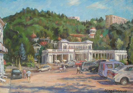 Кисловодск. Вид на колоннаду. Авторская, современная живопись