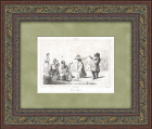 Русский народный танец, старинная гравюра 19 века