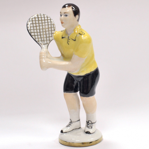 теннисист. советская фарфоровая статуэтка, вербилки