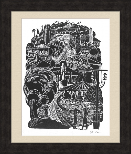 Адыгея, авторская гравюра