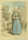 Русский быт, крестьянка, 1804 г. Старинная литография