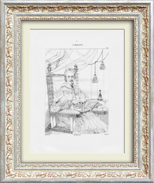 Портрет Папы Климента IX. Гравюра с картины Карло Маратта