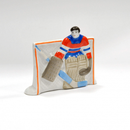 Владислав Третьяк в воротах, ЦСКА. Хоккей, советский фарфор