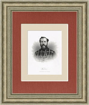 Император Александр II, cтаринная гравюра, 1866 г.