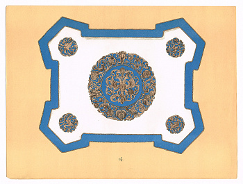 Эмалевый поднос, старинная хромолитография