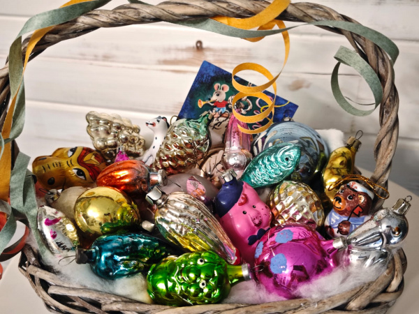 Большой набор советских новогодних игрушек  подарки на Новый год 2024 большой набор советских новогодних игрушек