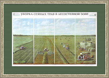 Сенокос в лесостепной зоне. Редкий, старинный плакат