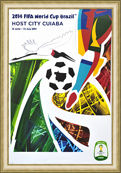 Чемпионат мира по футболу в Бразилии, Куяба. Малотиражный плакат