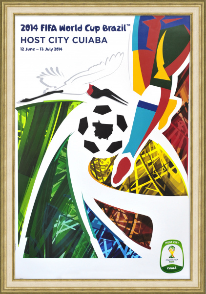 Чемпионат мира по футболу в Бразилии, Куяба. Малотиражный плакат