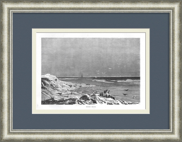 Архипелаг Новая Земля. Русский Север, старинная гравюра 19 века Архипелаг Новая Земля. Русский Север, старинная гравюра 19 века