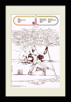 Гребля на байдарках и каноэ. Советский плакат к Олимпиаде 1980 года