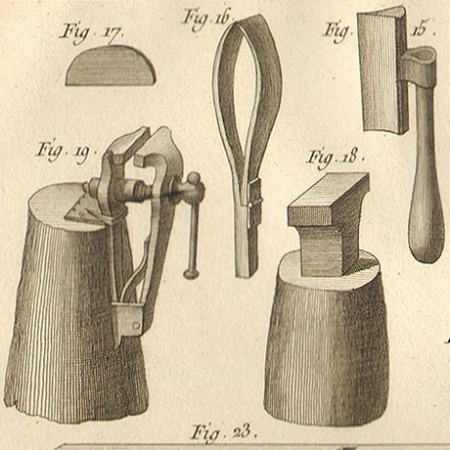 изготовление  сундуков, чемоданов, кофров. три гравюры xviii века