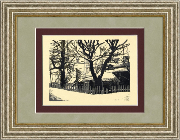 Дворик церкви Федора Студита на Никитском бульваре, оригинальная гравюра И.Н. Павлова Дворик церкви Федора Студита на Никитском бульваре, оригинальная гравюра И.Н. Павлова