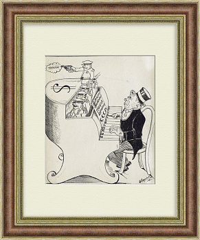 Гражданская война в России. Белое движение. Старинная карикатура