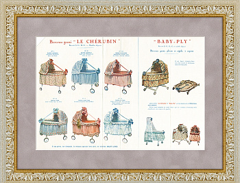 Модели французских колыбелей Le Cherubine, Baby-Ply. Реклама 1920-30 гг.