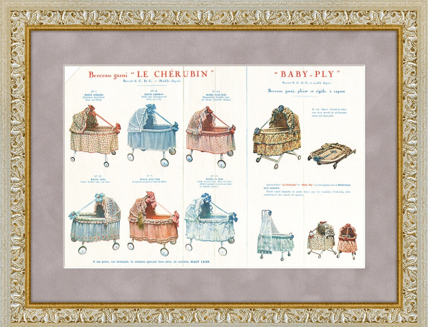 Модели французских колыбелей Le Cherubine, Baby-Ply. Реклама 1920-30 гг.