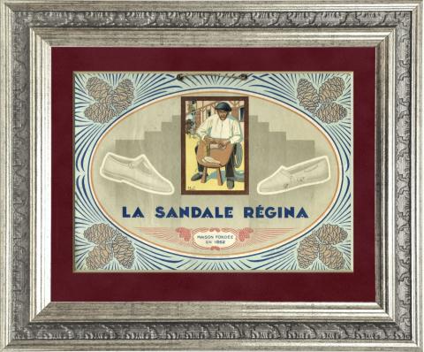 Винтажная реклама обуви "La sandale Regina", 1930 г.