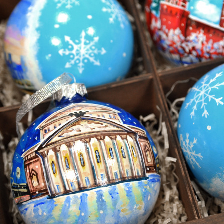 новогодний набор "виды москвы". авторская работа художника