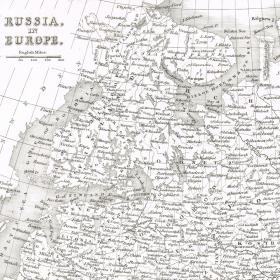 Карта европейской части Российской империи от 1830 года