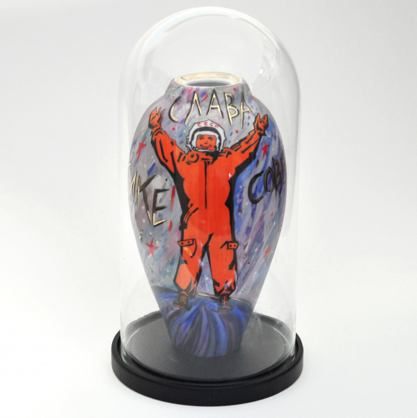 Слава советской космонавтике! Агитационная, авторская ваза