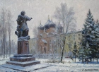 Памятник Петру I в усадьбе Измайлово. Авторская живопись