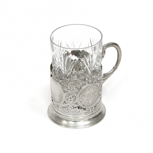 Серебряный подстаканник с восточным орнаментом 1960-х гг.