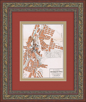 Кисловодск, план. Кавказ, старинная карта