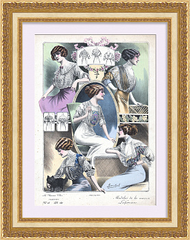 Высокая мода эпохи модерн. Старинная литография