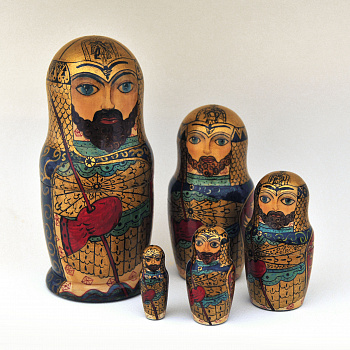 Матрешка "Богатыри". Русское воинство