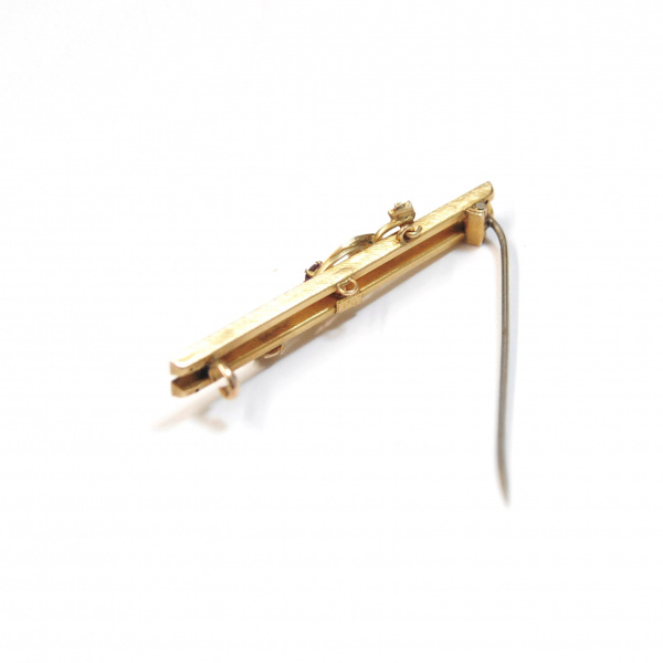 золотая антикварная брошь с жемчугом и цирконием, англия