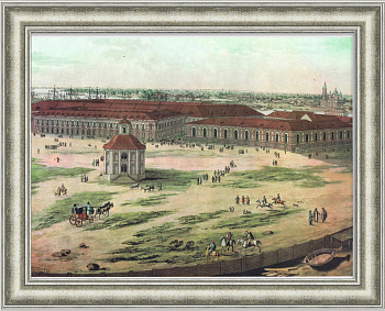 Вблизи Гостинного двора на Васильевском острове. Репродукция Тозелли, лист7