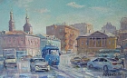 Дождливое утро у Яузских ворот. Картина А. Ковалевского