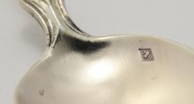 Французские ложки Арнуво, серебро и позолота, антиквариат