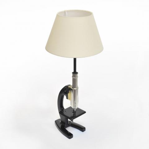 Лампа с антикварным микроскопом. Дизайнерский светильник