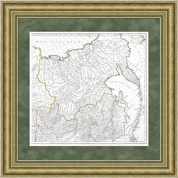 Сибирь и Дальний Восток на гравированной карте 1753 года Сибирь и Дальний Восток на гравированной карте 1753 года