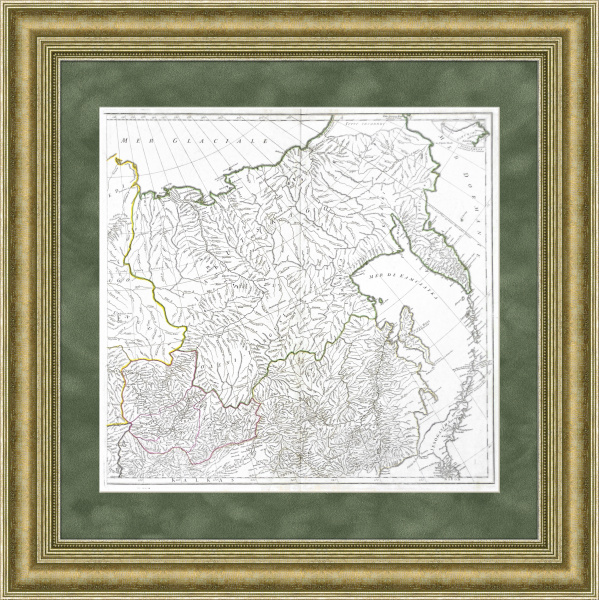 Сибирь и Дальний Восток на гравированной карте 1753 года Сибирь и Дальний Восток на гравированной карте 1753 года