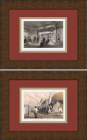 Переговоры между США и Японией 1854 г. Парные литографии в рамах